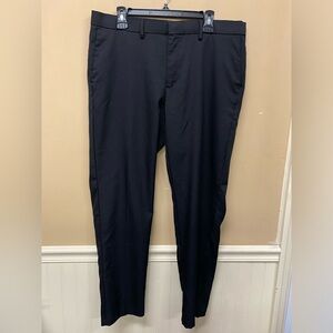 Haggar Slim Straight Mens Black Dress Pants Size 38x30